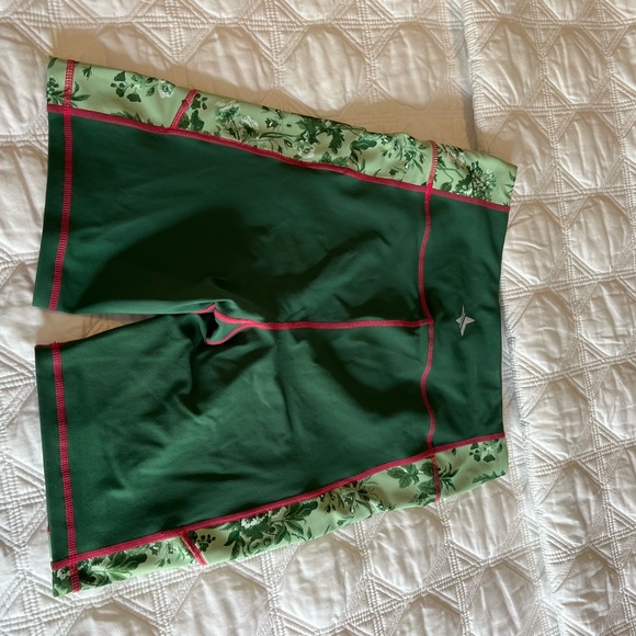 Tuckernuck Green Shorts with Pink Trim - Picture 3 of 3